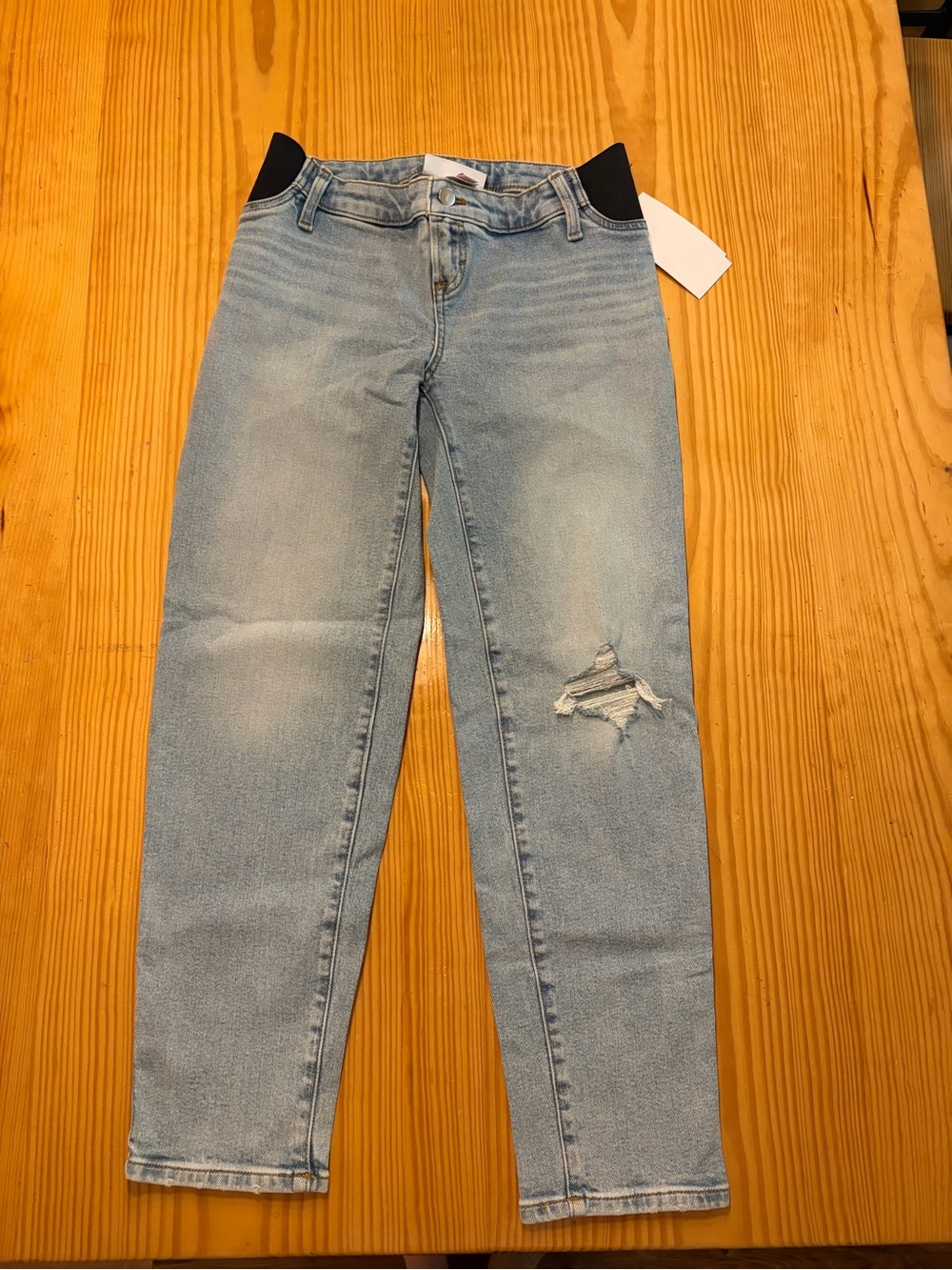 Isabel by Ingrid & Isabel Light Blue Women's Distressed Maternity Jeans - Size 2